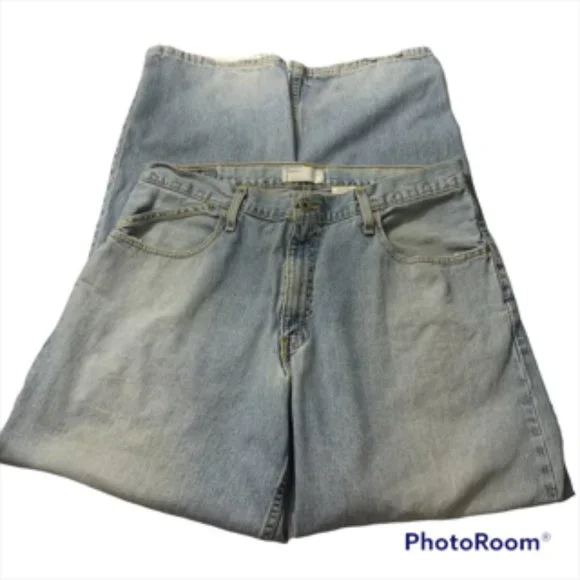 Levis Silver Tab Womens Baggy Denim  Jeans zip up fly 36 X 34 - Picture 4 of 12